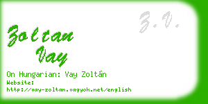 zoltan vay business card