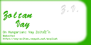 zoltan vay business card